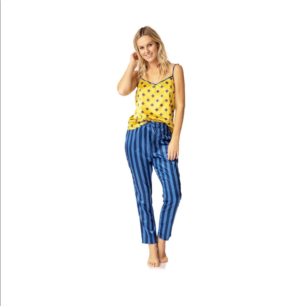 Honey Minx Satin Pajamas Claudine Sleep Set Sz XS